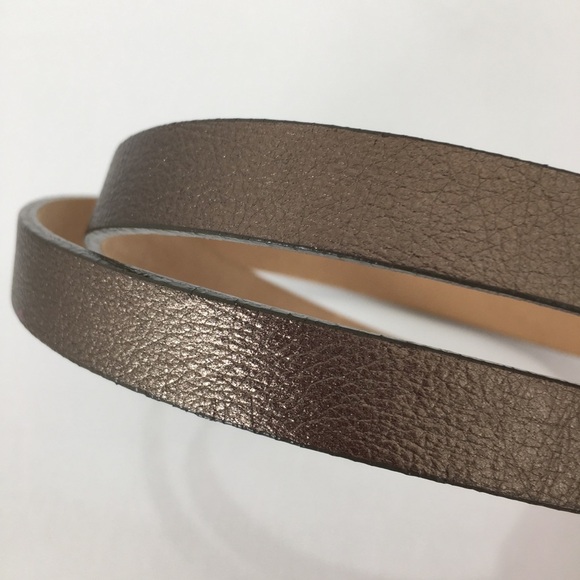 Streets Ahead Thin Metallic Gold Leather Belt Women’s Size Small main image 8